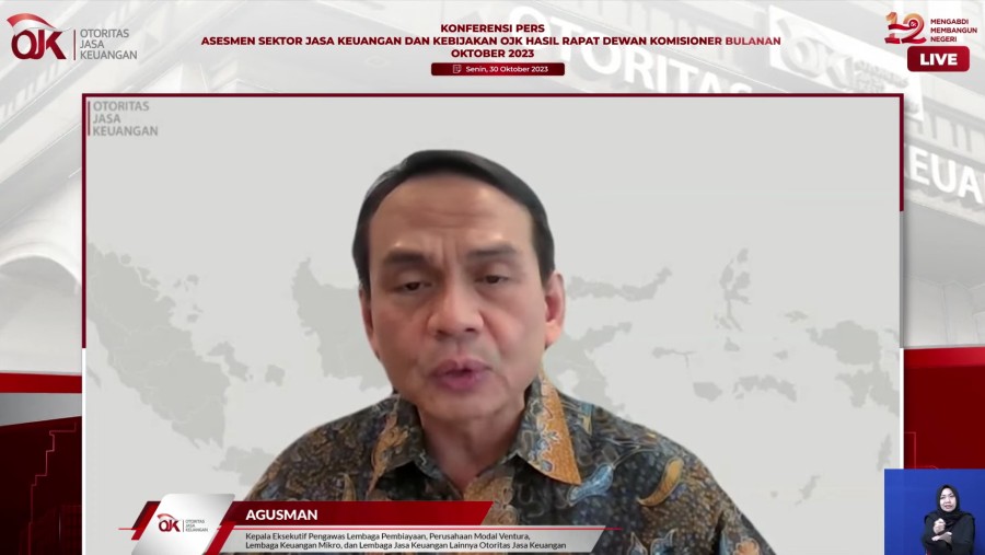Agusman, Kepala Eksekutif Pengawas PVML Otoritas Jasa Keuangan (OJK). (Dok: Tangkapan layar Youtube OJK)