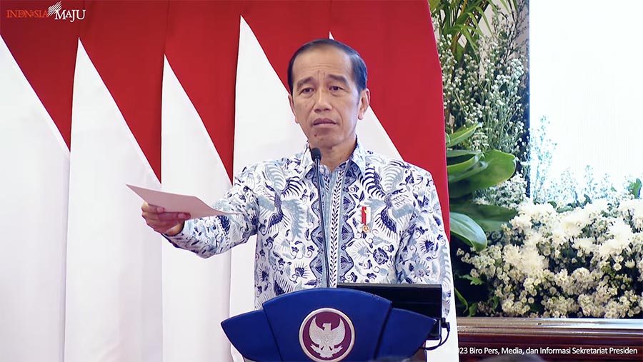 Pengarahan Presiden Jokowi Kepada Penjabat Kepala Daerah Seluruh Indonesia, 30 Oktober 2023. 9Tangkapan Layar Youtube Setpres)