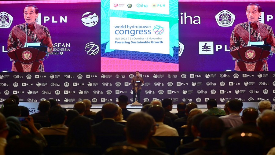 Presiden Jokowi resmi membuka World Hydropower Congress 2023 yang digelar di Bali Nusa Dua Convention Center (Dok: PLN)