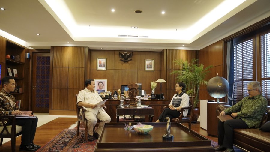 Prabowo Subianto dan Retno Marsudi (Sumber: Kemhan RI)