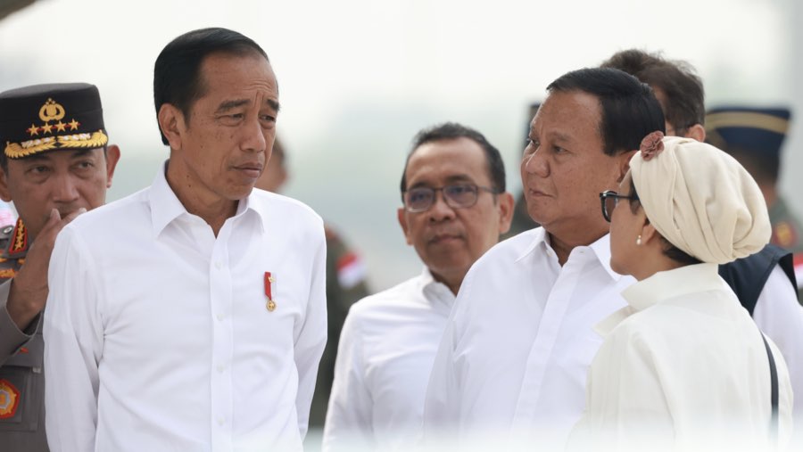 Presiden Jokowi, Menhan Prabowo Subianto, dan Menlu Retno Marsudi (Sumber: dok. Prabowo)