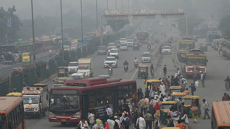 Ilustrasi polusi udara. (Prakash Singh/Bloomberg)
