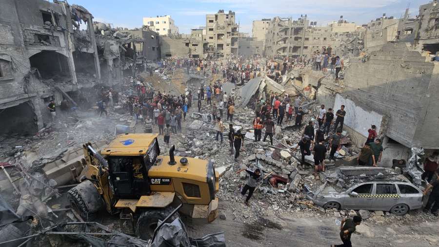 Kerusakan di Gaza akibat konflik Israel - Hamas. (Dok: Bloomberg)