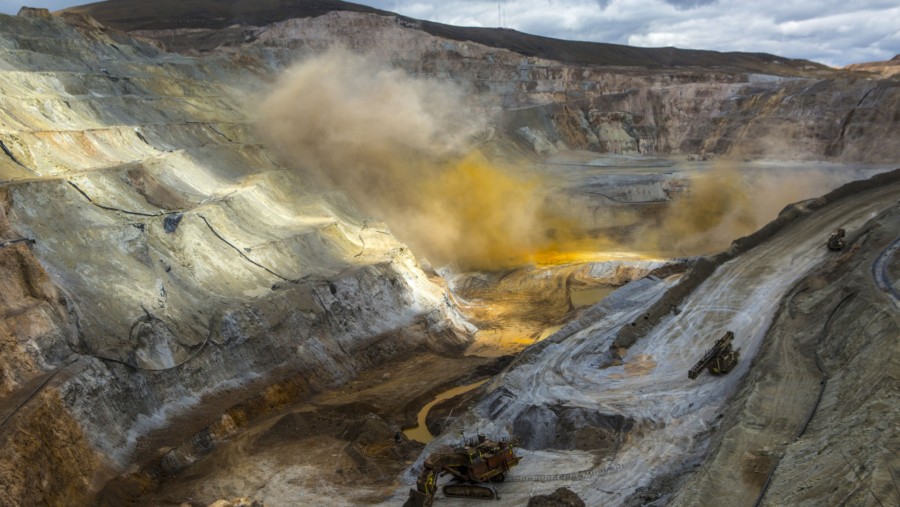 Operasi tambang emas Newmont di  Cajamarca, Peru./Bloomberg-Dado Galdieri
