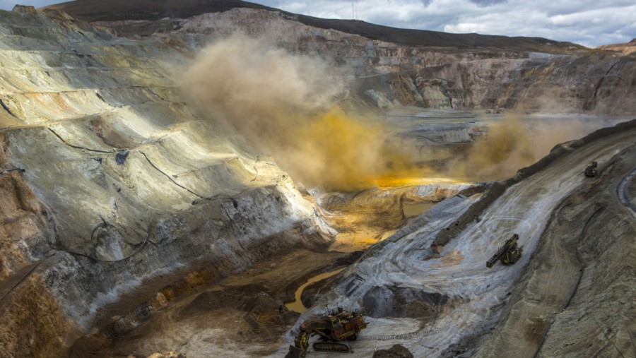 Operasi tambang emas Newmont diCajamarca, Peru./Bloomberg-Dado Galdieri