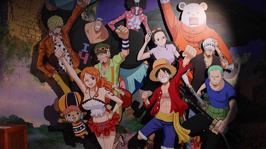 Pameran One Piece 'The Great Era of Piracy' di Mall Of Indonesia (MOI) Jakarta, Selasa (7/11/2023). (Bloomberg Technoz/Andrean Kristianto)