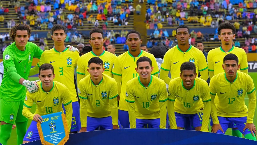 Timnas U-17 Brasil yang bertanding pada Piala Dunia U-17 2023 di Indonesia. (Dok. FIFA)