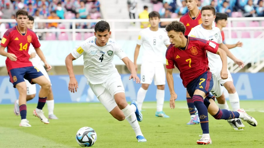 Timnas U-17 Spanyol vs Uzbekistan di Piala Dunia U-17 (Dok. FIFA)