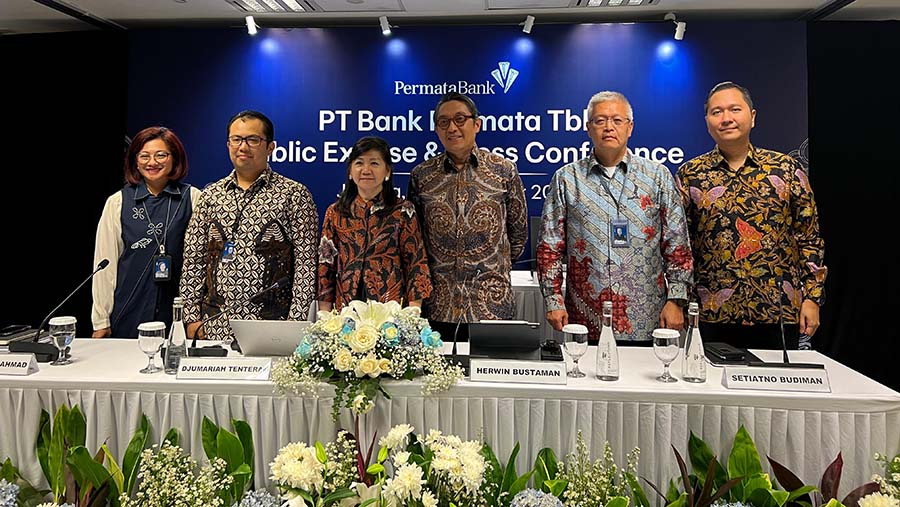 Public expose Permata Bank. (Bloomberg Technoz/Mis Fransiska Dewi)