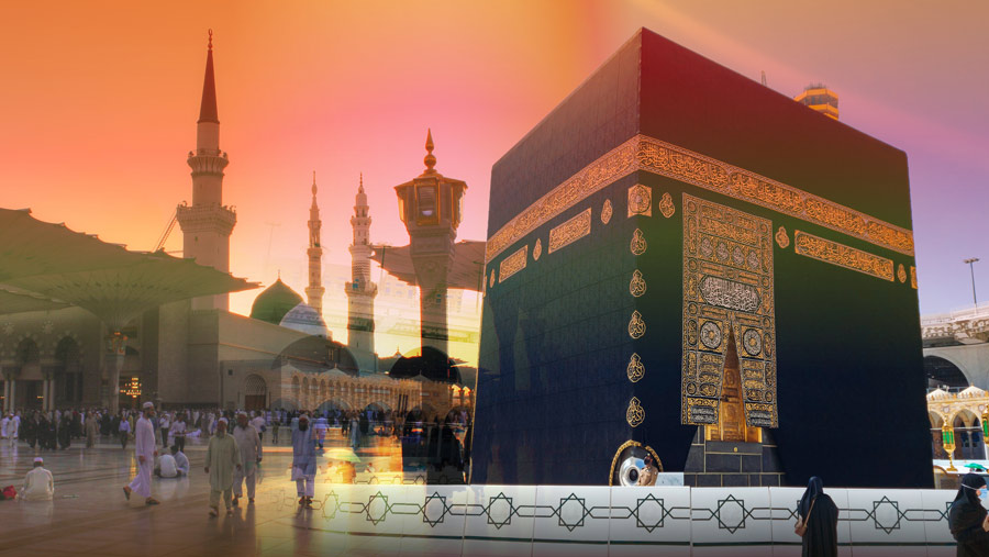 Ilustrasi Umrah. (Bloomberg Technoz)