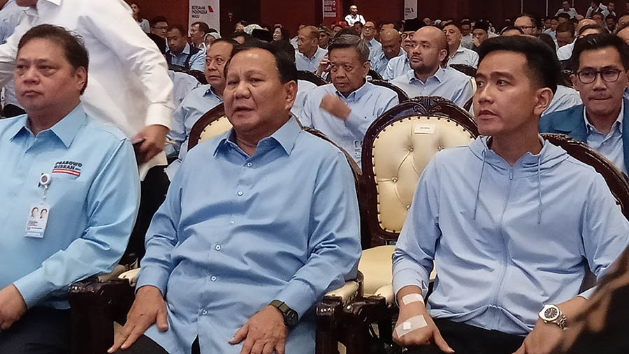 Presiden dan Wakil Presiden Terpilih Prabowo-Gibran. (Bloomberg Technoz/ Pramesti Regita Cindy)