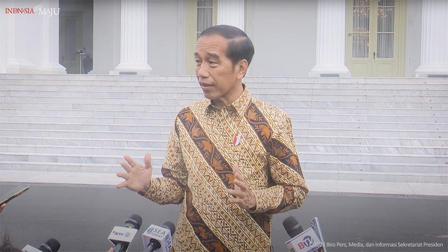 Keterangan Pers Presiden Jokowi, Istana Merdeka, 4 Desember 2023. (Tangkapan Layar Youtube Setpres)