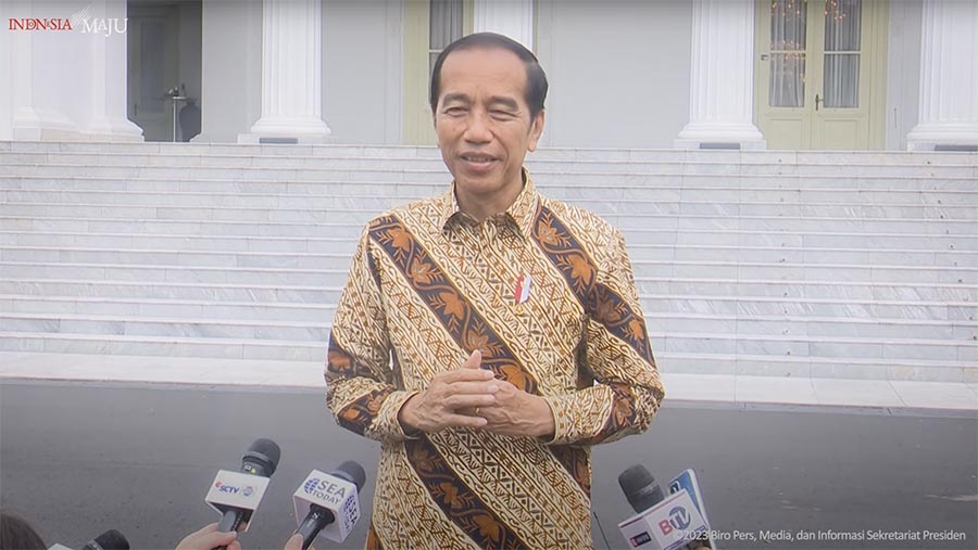 Keterangan Pers Presiden Jokowi, Istana Merdeka, 4 Desember 2023. (Tangkapan Layar Youtube Setpres)