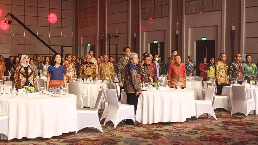 Suasana LPS Award 2023 di Jakarta, Rabu (6/12/2023). (Bloomberg Technoz/Andrean Kristianto)