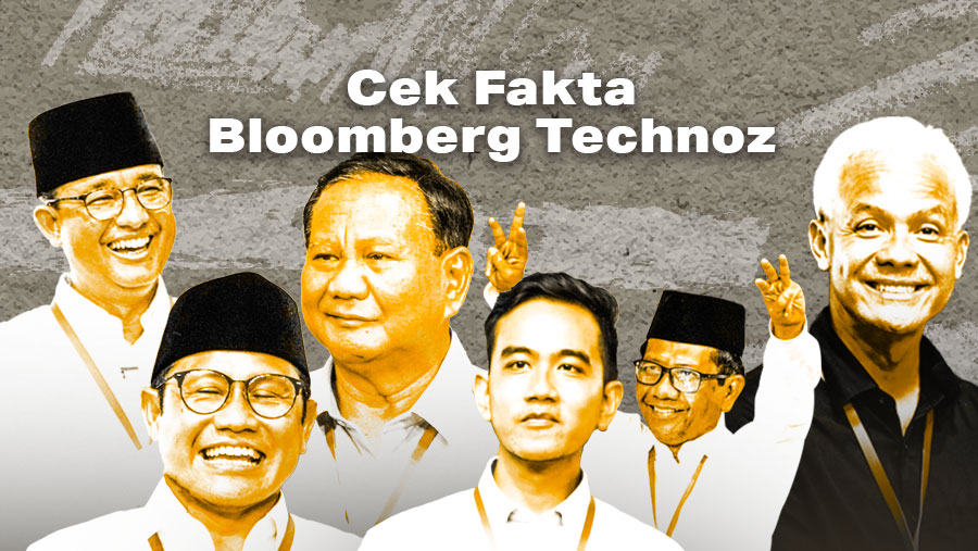 Cover Cek Fakta Debat Capres Cawapres Perdana-2 (Fahan/Bloomberg Technoz)