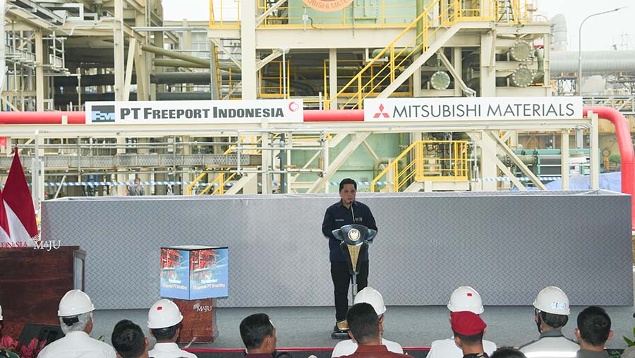 Peresmian smelter PT Freeport di Gresik, Jawa Timur. (Dok. Kementerian BUMN)