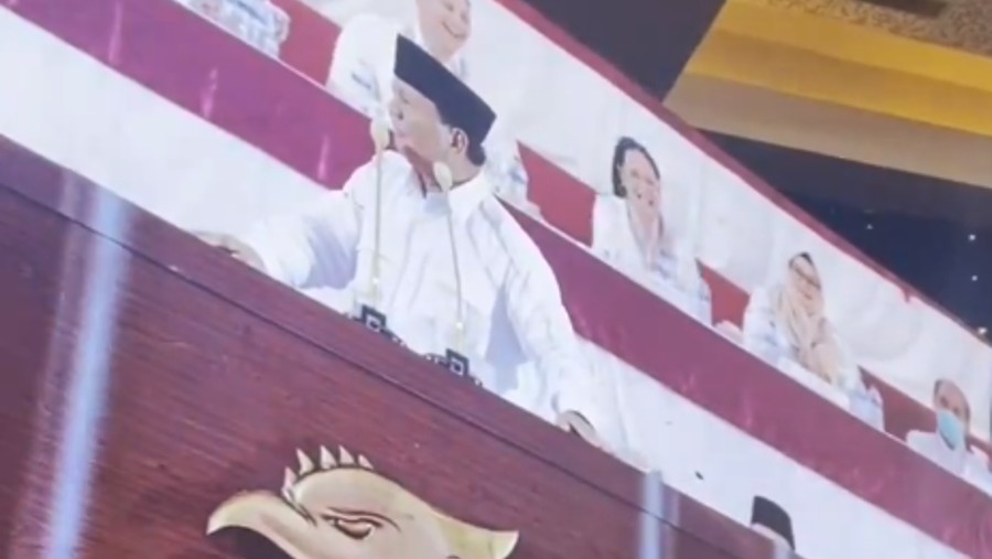 Potongan gambar video viral Prabowo sebut ndasmu etik (Istimewa)