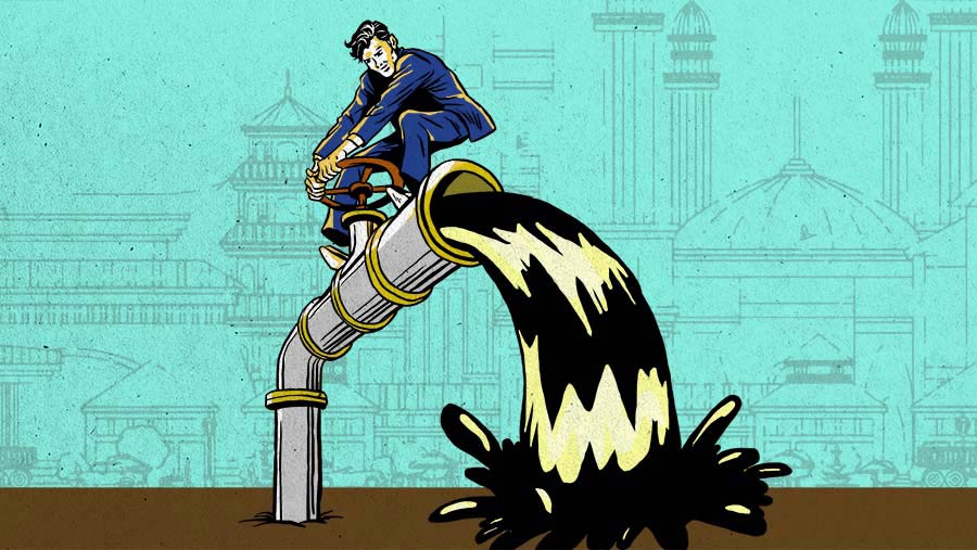 Ilustrasi Minyak (Arie Pratama/Bloomberg Technoz)