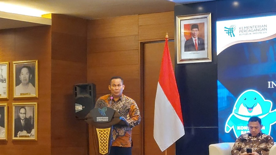 Direktur Jenderal Perlindungan Konsumen dan Tertib Niaga (PKTN) Departemen Perdagangan, Moga Simatupang (Bloomberg Technoz/Dovana Hasiana)