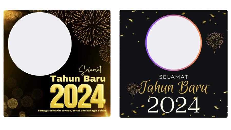 Ilustrasi Twibbon Ucapan Selamat Tahun Baru 2024. (Dok: Twibbon)