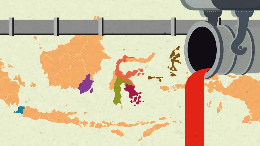 Infografis Persebaran Smelter Pyrometallurgy Nikel Indonesia (Asfahan/Bloomberg Technoz)