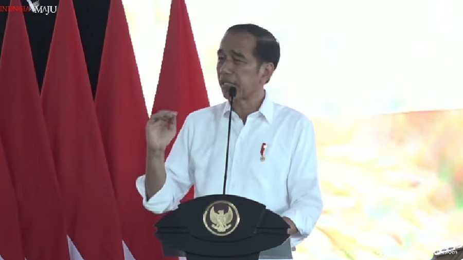 Presiden Jokowi memberikan pengarahan petani se-Jateng di Banyumas (YouTube Sekretariat Presiden)