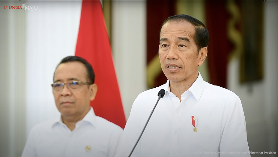 Keterangan Pers Presiden Jokowi Terkait Penerimaan CASN 2024, Istana Merdeka, 5 Januari 2024. (Tangkapan Layar Youtube Sekretariat Presiden)