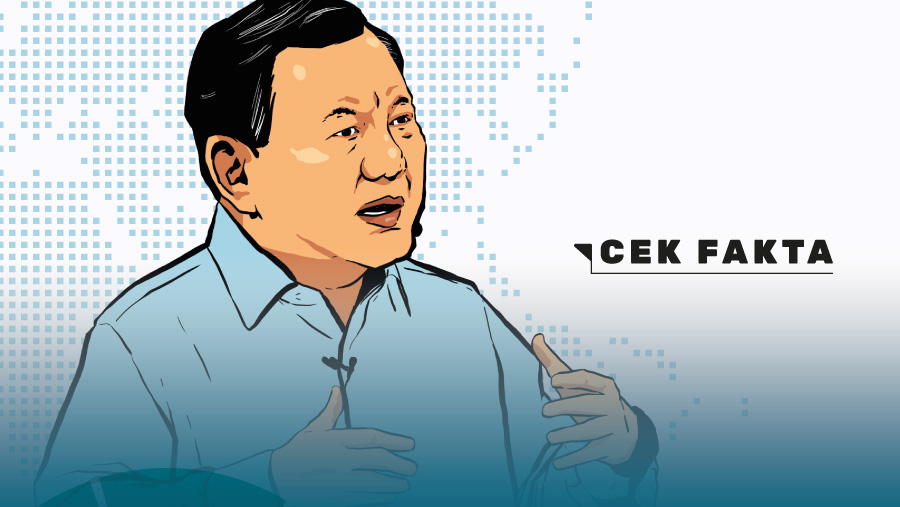 Cover Prabowo Sebut Utang RI Rendah, Cek Faktanya (Bloomberg Technoz/Arie Pratama)