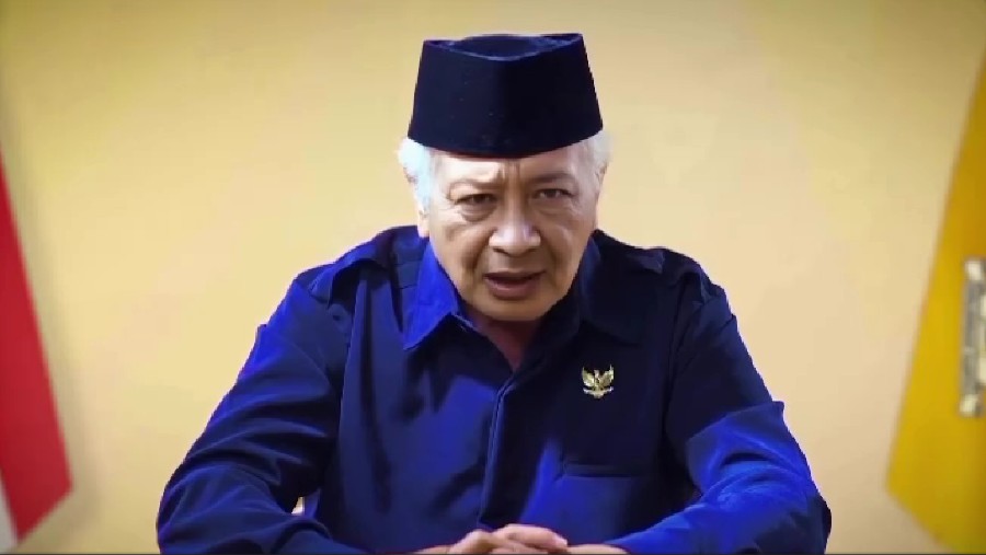 Tangkapan Layar Video Soeharto berpesan saat kampanye Pemilu 2024. (Dok: Bloomberg)