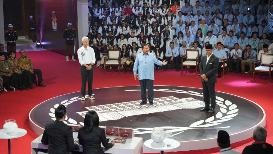 Para kontestan capres pada pemilu tahun 2024 Indonesia. (Dok: Bloomberg)