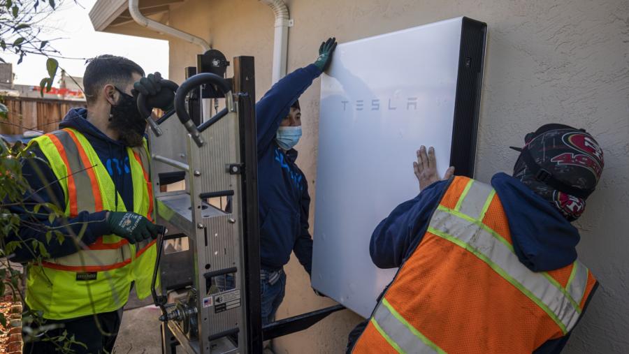 Unit bisnis baterai rumah tangga Tesla. (Dok: Bloomberg)