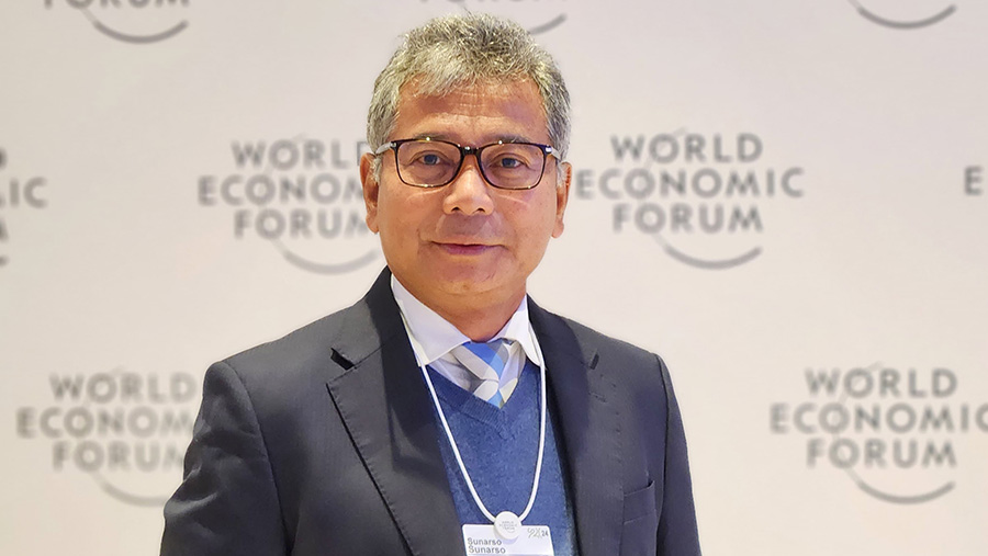 Direktur Utama PT Bank Rakyat Indonesia (Persero) Tbk. (BBRI) Sunarso hadir dalam gelaran World Economic Forum (WEF) 2024 di Davos, Swiss. (Dok. BRI)
