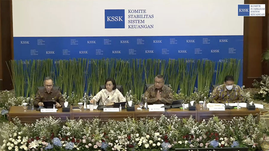 Gubernur Bank Indonesia, Perry Warjiyo saat Konferensi Pers Hasil Rapat Berkala KSSK I Tahun 2024. (Youtube Kemenekeu)