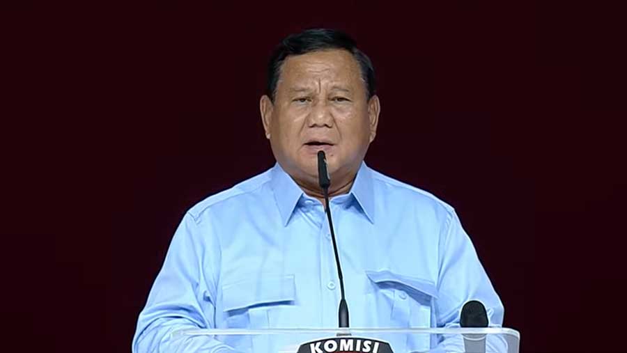 Prabowo Debat Capres ke-5 (YouTube/KPU RI)
