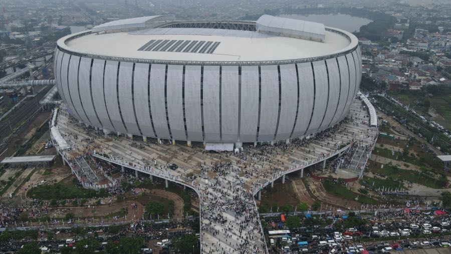 Jakarta International Stadium (JIS). (Sumber: Andrean Kristiyanto/Bloomberg Technoz)