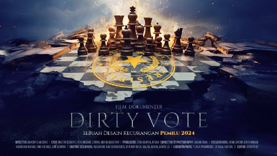 Poster Film Dirty Vote. (Sumber: Twitter @dhandylaksono)