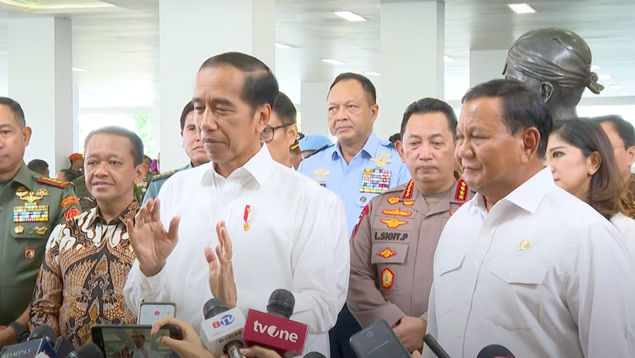 Keterangan Pers Presiden Jokowi Usai Resmikan RS Pusat Pertahanan Negara, Jakarta, 19 Februari 2024 (Tangkapan Layar Youtube Sekretarian Presiden)