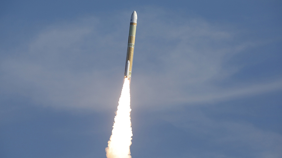 Sebelumnya, Jepang telah dua kali gagal meluncurkan roket andalan barunya tersebut. (Nicholas Takahashi/Bloomberg)