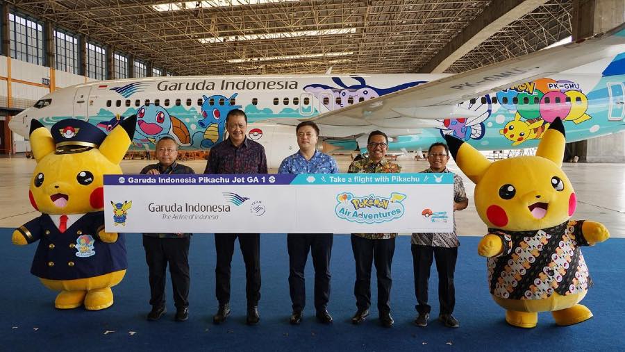 Pesawat Garuda Indonesia x Pikachu. (Sumber: Garuda Indonesia)