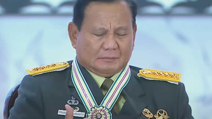 Rapim TNI Polri 2024 Kenaikan Pangkat Jenderal Prabowo (Sumber: YouTube KompasTV)