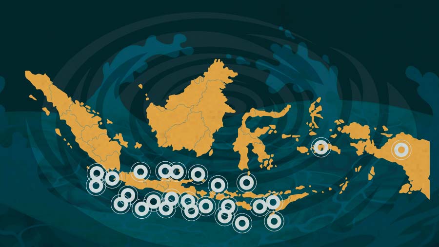 Wilayah RI yang Terkena Dampak Tidak Langsung Siklon Tropis Megan (Bloomberg Technoz/Asfahan)