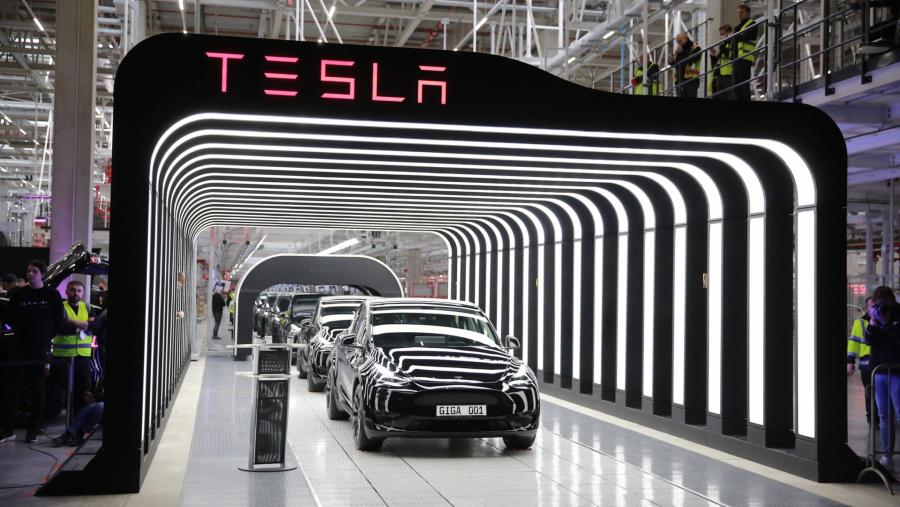 Pabrik Tesla. (Dok: Bloomberg)