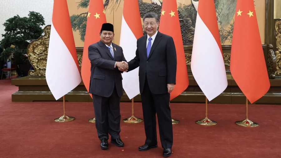 Prabowo Subianto bertemu Xi Jinping. (Sumber: Biro Pers Kemhan)