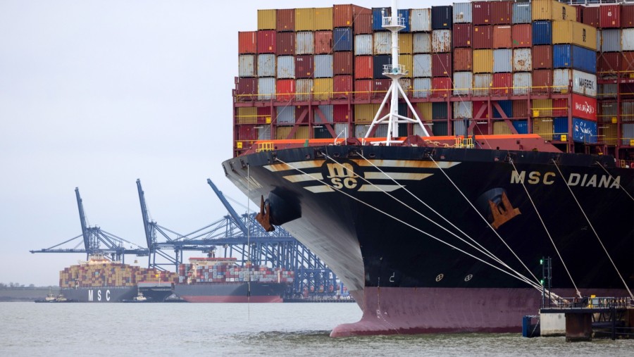 Kapal kontainer./Bloomberg-Chris Ratcliffe