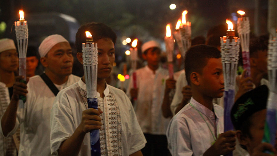 Wamenag Saiful Rahmat Dasuki mengatakan, kegiatan pawai obor ini baru pertama kali dilakukan. (Bloomberg Technoz/Andrean Kristianto)