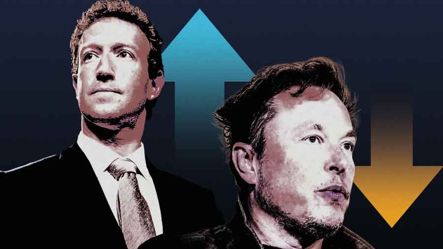 Infografis Mark Zuckerberg Kini Lebih Kaya dari Elon Musk (Bloomberg Technoz/Asfahan)