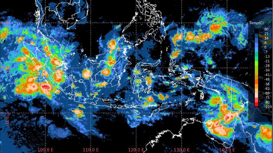 Pantauan Satelit BMKG tentang prediksi cuaca di Indonesia. (Dok. BMKG)