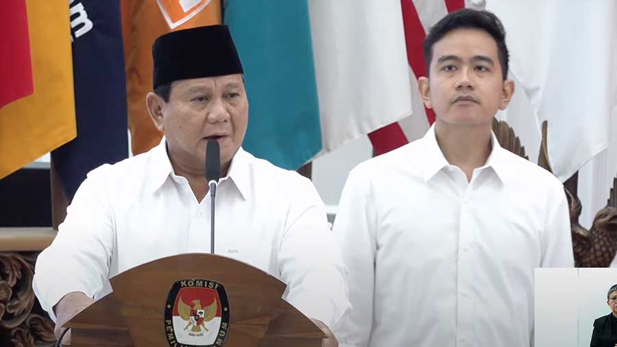 Pelantikan Prabowo Gibran (Dok. KPU RI)