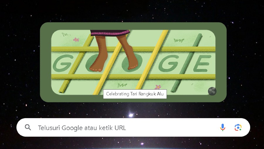 Tari Rangkuk Alu yang Jadi Tema Google Doodle Hari Ini, Senin, 29 April 2024. (Dok: Tangkapan Layar)