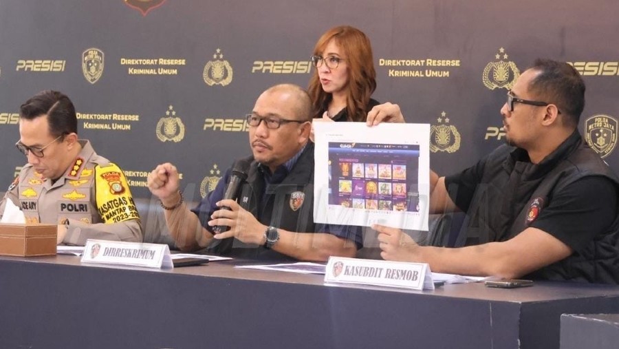 Polda Metro Jaya merilis pengungkapan kasus judi online. (Dok. Humas Polri)